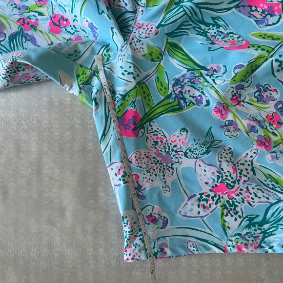 Lilly Pulitzer Fairway Performance Golf UPF 50+ Bali Blue Sway This Way Shorts - Picture 6 of 7